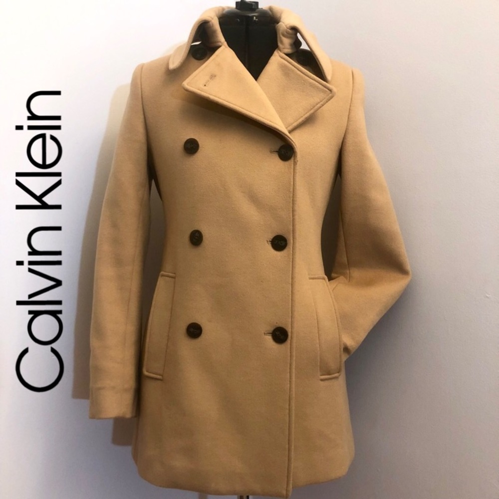 Calvin Klein | Tan Wool Coat | Size: 6